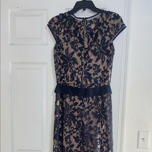 Navy Blue Floral Dress